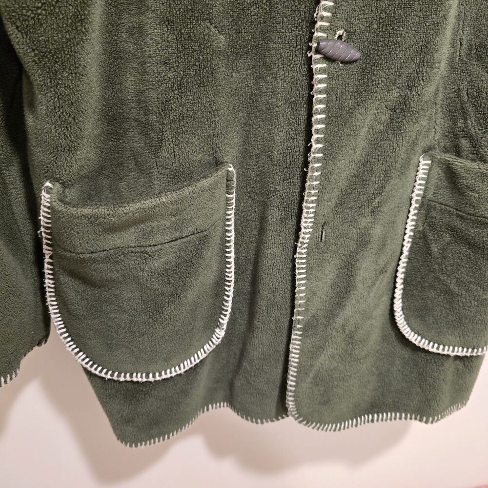 Vtg Quality Goods Canada Winter Nature Heavy Fleece Reversible Coat Jacket M/L - Picture 12 of 16